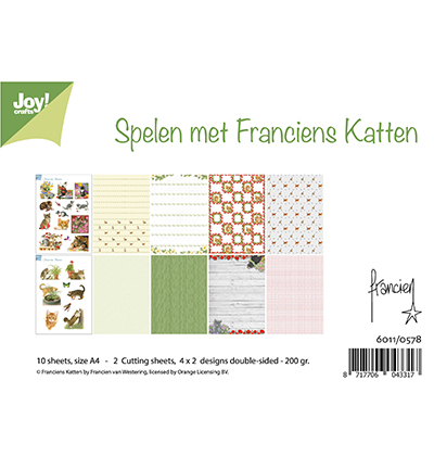 6011/0578 - Joy!Crafts - Papierset - Spelen met Franciens Katten