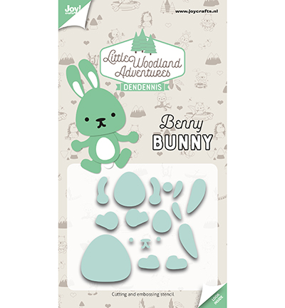 6002/3126 - Joy!Crafts - Cutting-embosstencils - LWA - Benny Bunny (Konijn)
