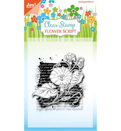 6410/0387 - Joy!Crafts - Clear stamp - Flower script