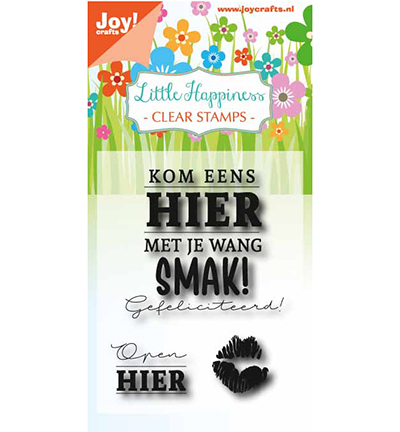 6410/0470 - Joy!Crafts - Clear stamp - Birthday text - Smak! (NL)