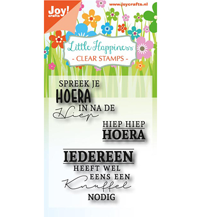 6410/0471 - Joy!Crafts - Clear stamp - Hiep hiep hoera (NL)