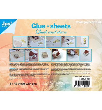 6500/0034 - Joy!Crafts - Glue-sheets A5 - Quick and clean