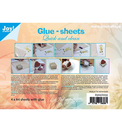 6500/0035 - Joy!Crafts - Glue-sheets A4 - Quick and clean
