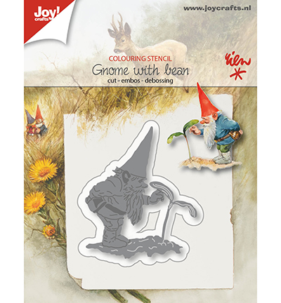 6002/1208 - Joy!Crafts - Cut- colouring stencil - Gnome with bean