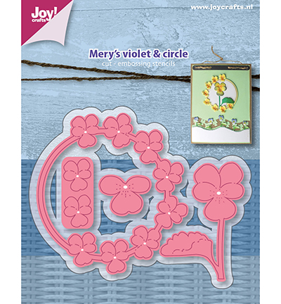 6002/1214 - Joy!Crafts - Snij-embosstencil – Mery s Viooltje/violencirkel