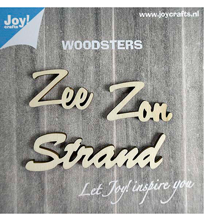 6320/0007 - Joy!Crafts - Houten woorden - Zee - Zon -Strand