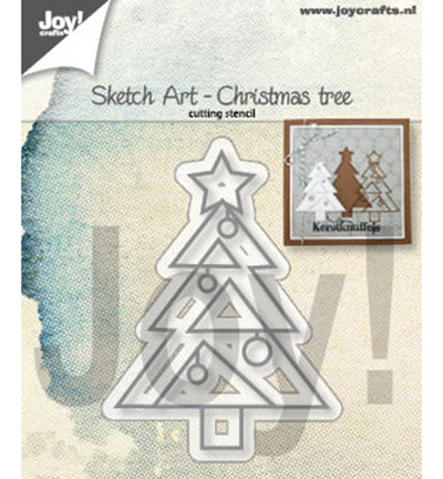 6002/1312 - Joy!Crafts - Sketch Art - Kerstboom