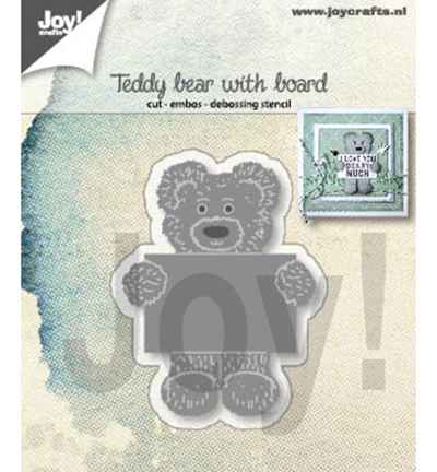 6002/1308 - Joy!Crafts - Teddybeer met notitiebord