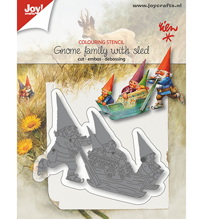 6002/1369 - Joy!Crafts - R. Poortvliet- Gnome family with sled