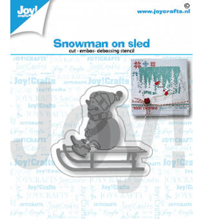 6002/1420 - Joy!Crafts - Bonhomme de neige sur luge