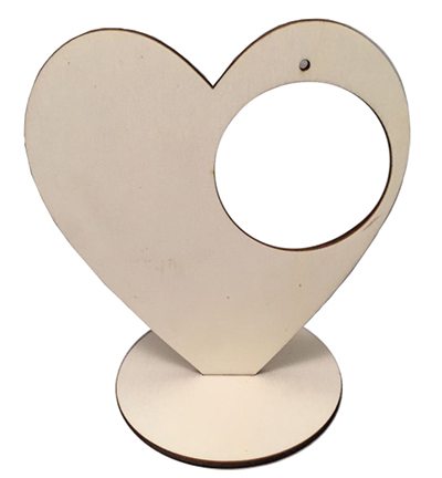 6320/0013 - Joy!Crafts - Support coeur avec boule 5 cm