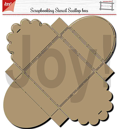 6005/0001 - Joy!Crafts - Pochoir Polybesa - scrap box stencil -Scallop box
