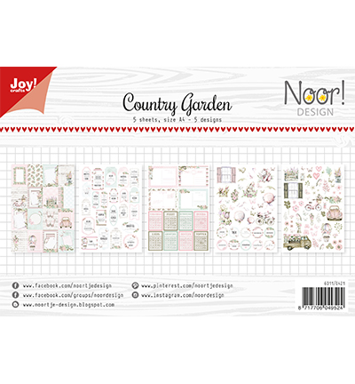 6011/0421 - Joy!Crafts - Label  / cutting sheets - Noor - Country Garden