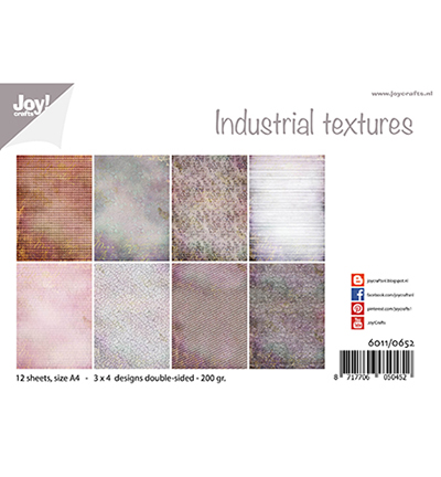 6011/0652 - Joy!Crafts - Papierset - Design - Industrieel texturen