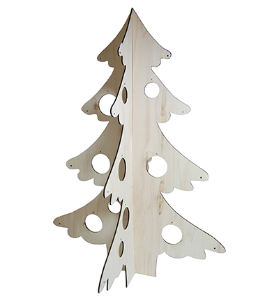 1000/0072 - Joy!Crafts - Houten Deco-Kerstboom 3D