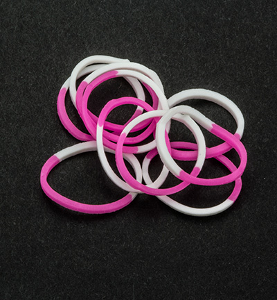 6200/0830 - Joy!Crafts - Elastiques White/Pink