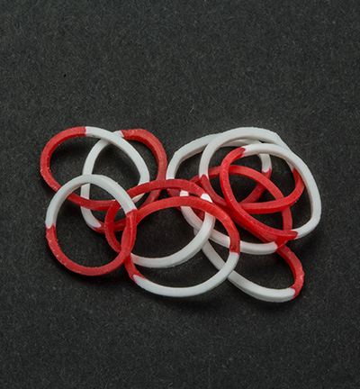 6200/0839 - Joy!Crafts - Elastieken White/Red