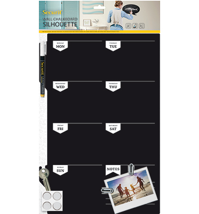 FB-PLAN - Securit - Chalkboard Weekplanner Incl. Chalkmarker and self-adhesive strips