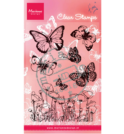 CS0927 - Marianne Design - Butterflies and poppies
