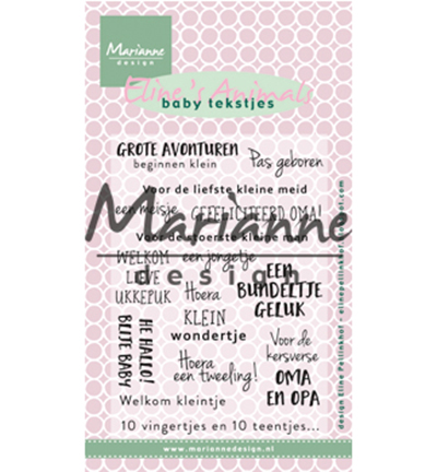 EC0171 - Marianne Design - Elines baby tekstjes