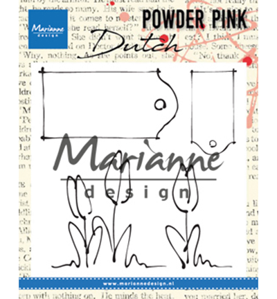 PP2801 - Marianne Design - Powder Pink - Tulips & labels