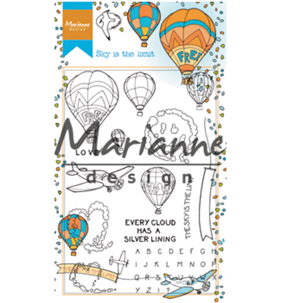HT1634 - Marianne Design - Clear Stamps Hettys border: Sky is the limit