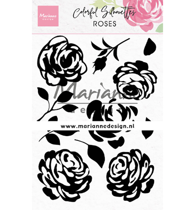 CS1046 - Marianne Design - Colorful Silhouette - Roses
