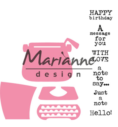 COL1358 - Marianne Design - Elines typewriter