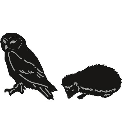 CR1339 - Marianne Design - Tinys Animals - Owl & hedge hog