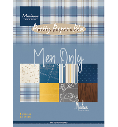 PK9169 - Marianne Design - Paperpad Men only by Marleen