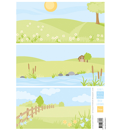 AK0086 - Marianne Design - Elines backgrounds pastel meadows