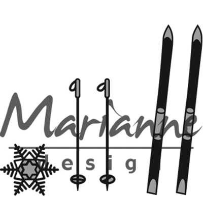 CR1252 - Marianne Design - Skis and snowflake