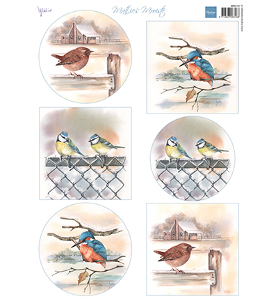 MB0197 - Marianne Design - Matties mooiste Birds in winter