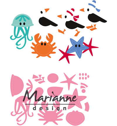 COL1433 - Marianne Design - Elines Seagull & friends
