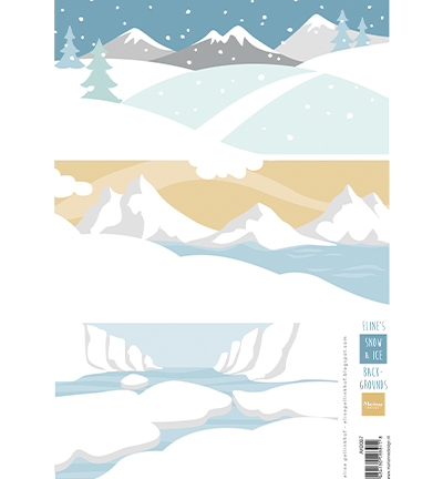 AK0087 - Marianne Design - Elines backgrounds Snow & Ice
