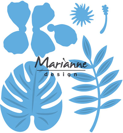 LR0478 - Marianne Design - Hibiscus & tropical leaves