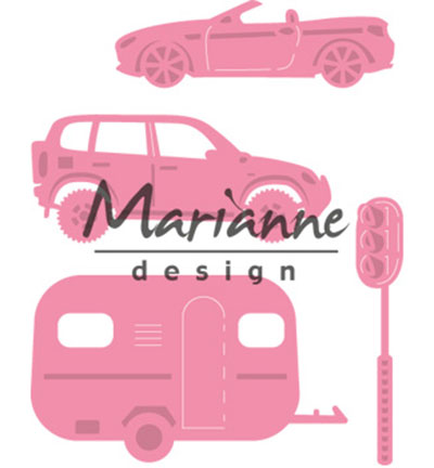 COL1435 - Marianne Design - Village Decoration set 3 (cars)