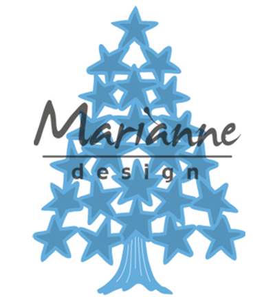 LR0490 - Marianne Design - Tinys Christmas tree with stars