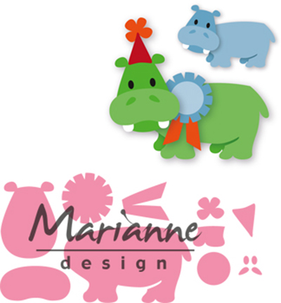 COL1450 - Marianne Design - Elines happy hippo