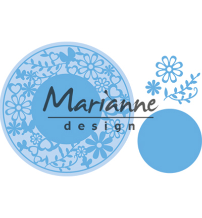 LR0574 - Marianne Design - Flower Frame round
