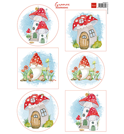 VK9598 - Marianne Design - Gnomes mushrooms