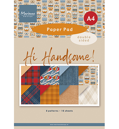 PK9208 - Marianne Design - Hi Handsome! - A4 paper pad