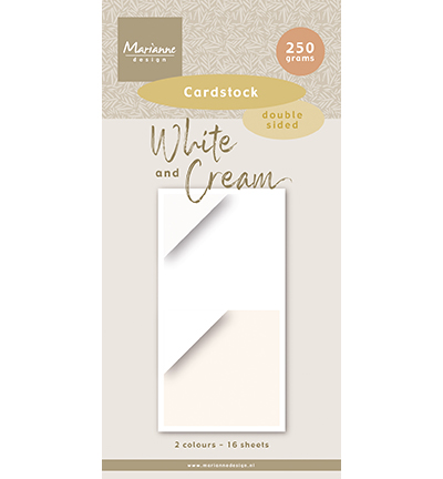 PK9211 - Marianne Design - White & cream cardstock