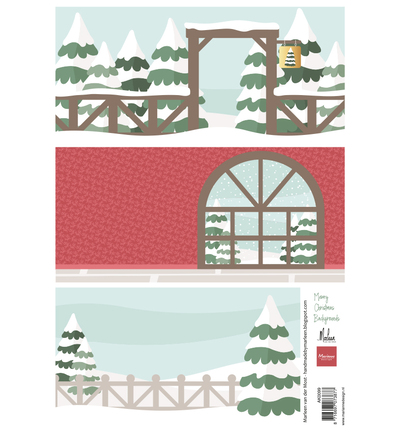 AK0099 - Marianne Design - Merry Christmas backgrounds by Marleen - 