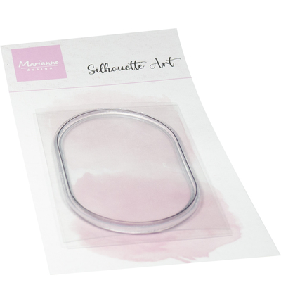 CS1187 - Marianne Design - Silhouette Art - Oval frame - Cadre / border