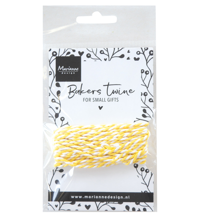 CA3228 - Marianne Design - Bakers Twine - yellow / white - Bakers twine