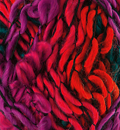 108037-19 - Stafil - Fleurs Wool, Purple/blue night/orange