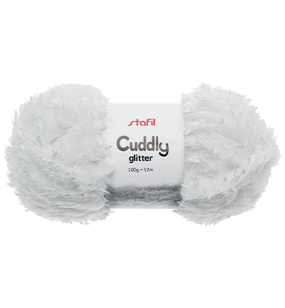 108068-01 - Stafil - Cuddly Glitter Yarn, White