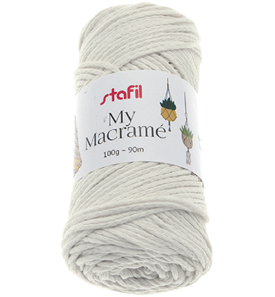 108073-02 - Stafil - Macrame Yarn, Cream