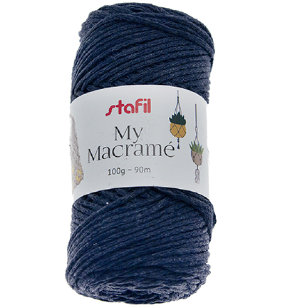 108073-11 - Stafil - Macrame Yarn, Blue Melange